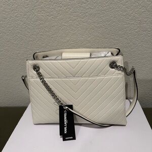 KARL LAGERFELD Charlotte Quilted Chain Strap Leather Shoulder Bag, NWT  MSRP$348